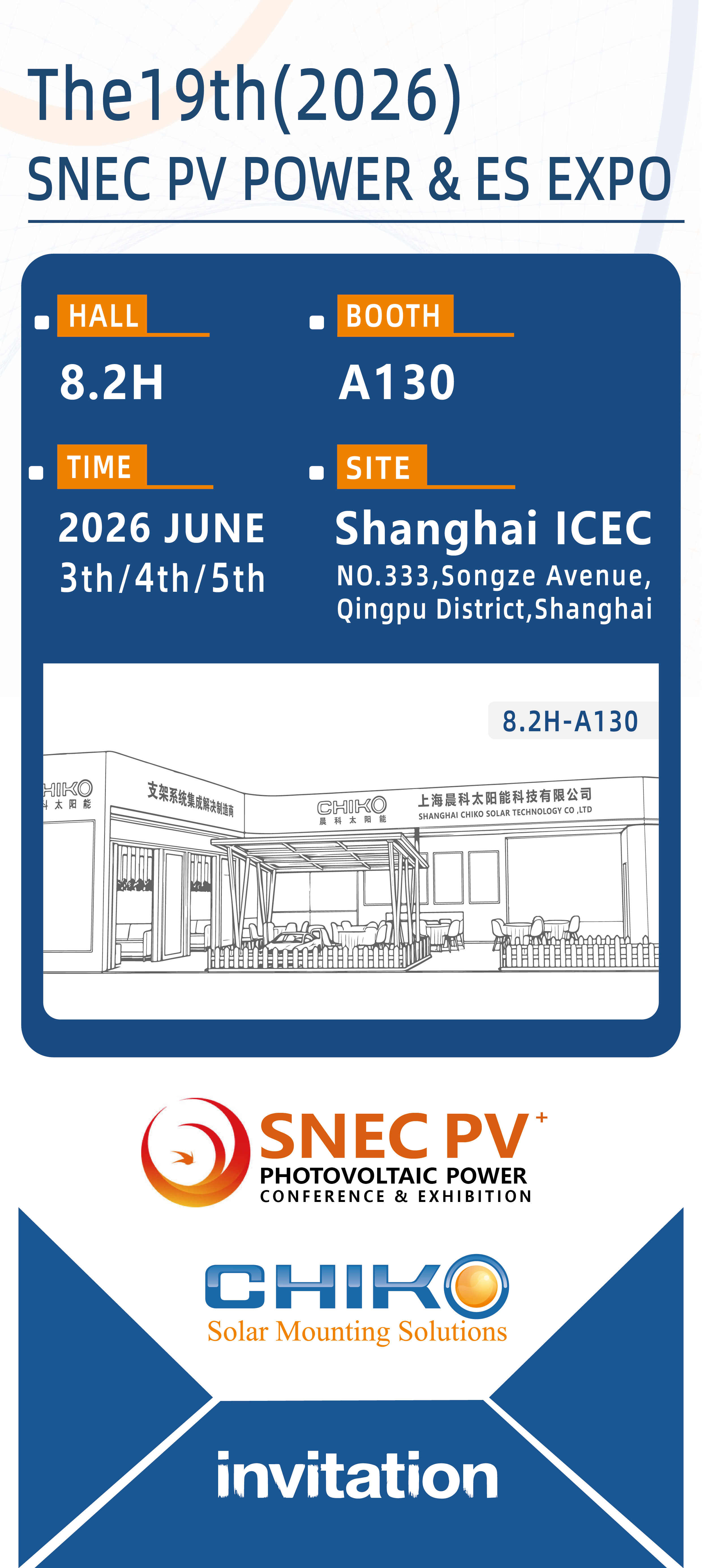 2026 SNEC Shanghai PV Show — Chiko Solar Sincerely Invites You