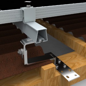 Montagem em telhado de telha ajustável Série CK-SR