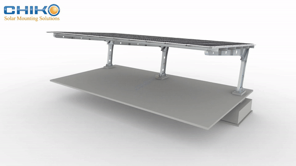 Estructura Solar para Cochera de un Solo Poste de Chiko – ¡Energía Verde y Eficiente!