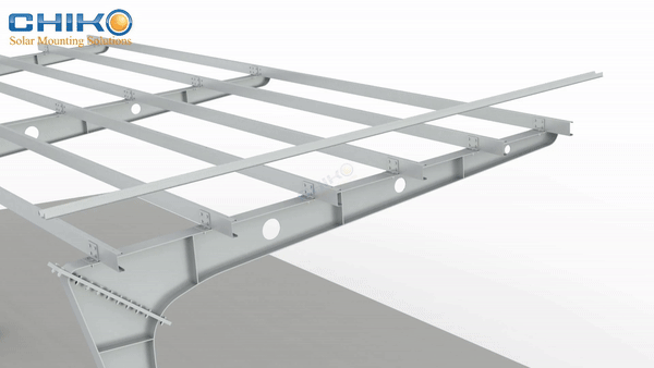 High-Efficiency & Durable—Choose Chiko Solar’s Single-Column Carport PV Mounting System!