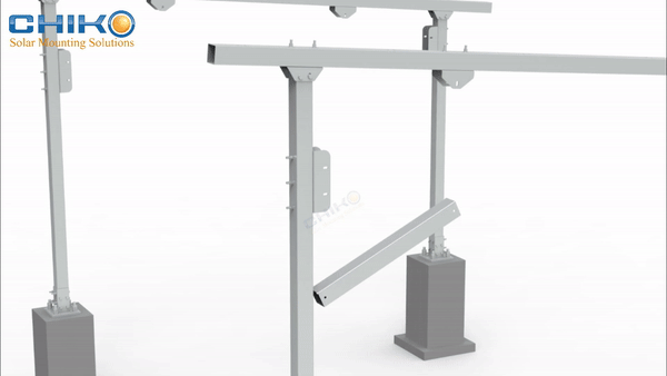 High-Performance Waterproof Four-Pillar PV Carport Mounting System – Chiko Solar Delivers Quality Assurance