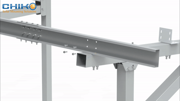 CHIKO Four-Post PV Mounting System: Stable Four-Pillar Support with Robust Load Capacity