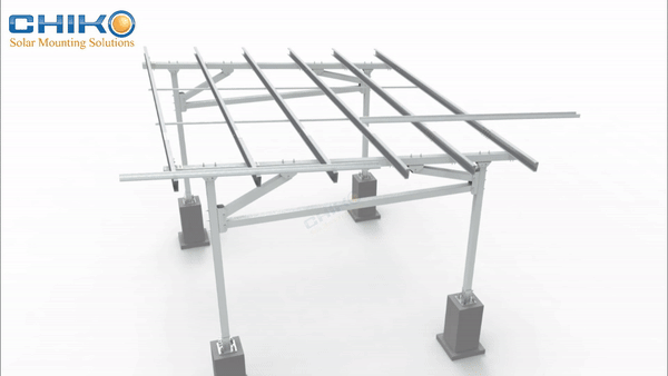 Stable Four Pillars, Empowering Green Energy —— CHIKO Solar Four-Pillar Mounting System, Your Reliable Choice for Power Stations